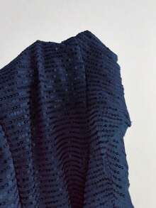 Vestido de verano con volantes con lentejuelas y sin tirantes para mujer - Azul marino - Ver 6