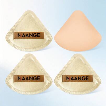 MAANGE Bộ 4 bông mút trang điểm hình tam giác dễ sử dụng, có thể dùng khô và ướt, dùng để tán phấn, kem nền và trang điểm mặt hàng ngày. Quà tặng lý tưởng cho phụ nữ và bé gái.