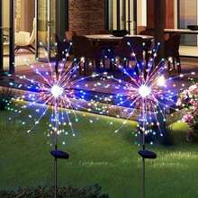 1pc Solar Firework Lights, Waterproof Outdoor Garden Decor Lights, Solar Flashing Landscape Lights With 90 LED Beads, Suitable For Backyard, Patio, Path, Lawn, Party, Walkway Decoration - Fireworks Lights - View 7