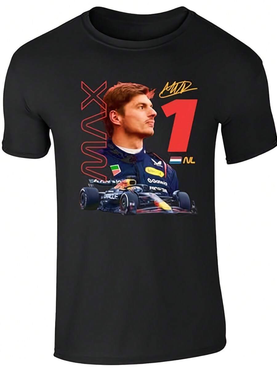 Camiseta negra Partisan Max F1 para adulto, talla M, para actividades al aire libre, transpirable, para todas las estaciones, unisex. - Negro - Ver 1
