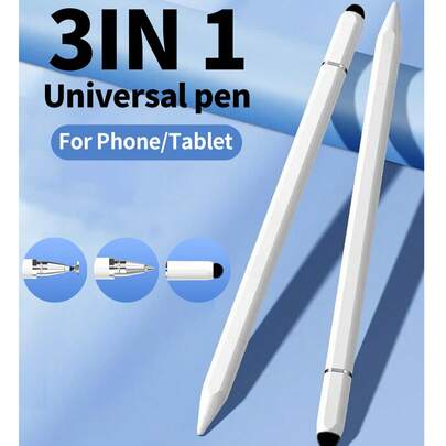 Bút cảm ứng đĩa cao su đa năng 3 trong 1, tương thích với máy tính bảng, điện thoại thông minh, iPad Pro, iPad Mini, Surface và Chromebook.