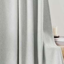 Joydeco Light Filtering Curtain 84 cm de Largo para la Sala de Estar 84 cm de Largo 52 x 84 cm Gris Blanco - Blanco grisceo - Ver 8