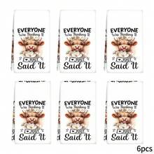 2pcs Highland Cow Pattern & Text Print Towel Set - Decorative Towels, Super Absorbent Microfiber, Machine Washable, Suitable For Holiday Decor, Cooking, Baking, Housewarming Gifts And Cleaning, Fit For Kitchen, Bathroom, Toilet - Multicolor - View 18