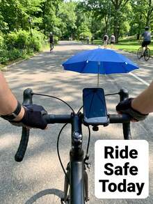 Mini Portable Sunshade Umbrella, Provides UV Protection, Foldable Phone Sunshade Umbrella, Suitable For Delivery Riders, Motorcycle Enthusiasts, Outdoor Travelers, Cyclists, Beach Anglers. Compact Portable Sunshade Umbrella, Travel Essential With Phone Holder Accessory - A - View 4