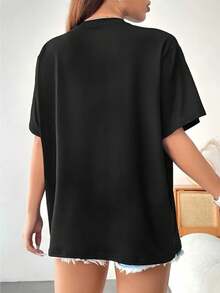 deyin Women T-Shirts - Black - View 2
