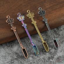 pala de metal, cuchara para medicamentos, micro pala de depuración, cuchara para postres, sal, cucharadita, cuchara para polvo, accesorios de cocina, 5/10 unidades ROL5 - 5 piezas rojo antiguo - Ver 8