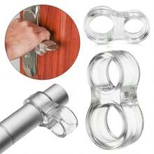 4/8/12pcs Soft & Durable Silicone Shock-Absorbing Door Stoppers, Quiet Door Buffers, Made Of PVC Material, Suitable For Home & Office Door Protection - Clear - View 4