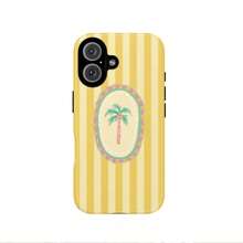 Ốp lưng điện thoại hình bầu dục in hình cây cọ sọc vàng cho iPhone 16 Pro Max, 15, 14, ốp lưng 2 trong 1 chắc chắn và bóng bẩy. - Nhiều màu - Xem 3
