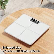 AVXLRQ 396 Digital Bathroom Scale With LCD Display & Temperature Suitable For KG/, High-Precision Weight Scale With Indicator, Platform For Use, Body Weight Monitor For, Ultra-Wide Platform Electronic Scale - Upgraded Version - View 2