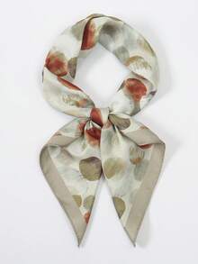 1 pièce Foulard carré imprimé simple de 70 cm, nouveau bandana de printemps pour femmes, polyvalent pour la taille, le bandeau, le foulard de mode, les voyages essentiels, les vacances - Multicolore - Voir 5