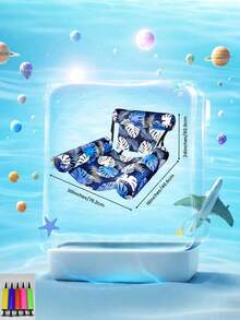 1/2/3pcs Adult Inflatable Pool Lounge Chair, Adult Water Hammock Float, Blue Floral Pattern Inflatable Pool Sofa, Portable Leisure Water Float Mat, Multi-Functional Relaxing Pool Floating Chair, Durable Waterproof Inflatable Floating Lounge Chair, Summer Water Entertainment Accessory, Suitable For Swimming Pool, Beach, Lake, Backyard, Pool Party, Outdoor Vacation, Daily Summer Water Relaxation, For Adult Use - Multiple Styles - View 11
