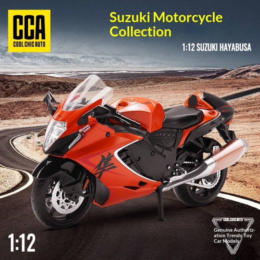 C C A Model Mainan Motor Suzuki Hayabusa Skala 1:12 dari Paduan Logam, Terbuat dari Diecast, Dilengkapi dengan Dudukan Pajangan, Hadiah untuk Anak Laki-Laki, Koleksi Penggemar Mobil - MultiWarna - View 1