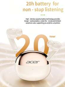 Acer OHR546 In-Ear Wireless Bluetooth Headphones, Immersive Audio Experience With Extended 20H Playtime, Stable Wireless 5.4 Chip Connection For Multi-Scenario Use - View 9