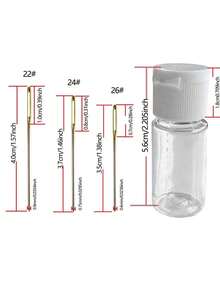 30pcs Cross Stitch Needle Set, Includes 3 Sizes Of Needles + Needle Case + Threader, Suitable For Handmade DIY Embroidery - 22#24#26#30 Pieces In Total + Plastic Tube - View 3