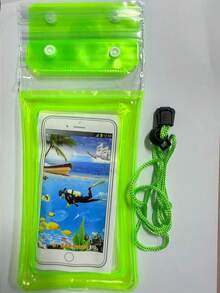 Bolsa impermeable inflable para teléfono, compatible con pantalla táctil, apta para nadar, aguas termales, buceo, funda impermeable universal para teléfono, apta para buceo, playa, pesca, actividades al aire libre, camping, ciclismo - Multicolor - Ver 15