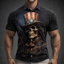 America's 250th Anniversary Independence Day Men's American US Flag Patriotic Fourth Of July Shirt Summer Shirt Button Up Shirt Short Sleeve Fashion Casual Holiday Summer Spring Turndown 3D Print - A508D-AL25285 - 查看 4