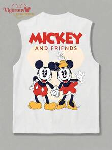 Disney Mickey And Friends Classic Summer Vacation Tank Top - trắng - Xem 3