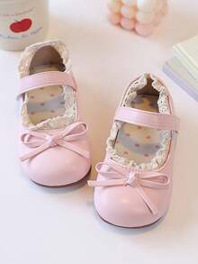 Sweet Lace Baby Shoes, Versatile For Little Girls - Pink - View 2