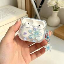 Ốp bảo vệ in hình hoa ly xanh, tương thích với đế sạc không dây của Apple, chống trầy xước và chống rơi vỡ. - Nhiều màu - Xem 3