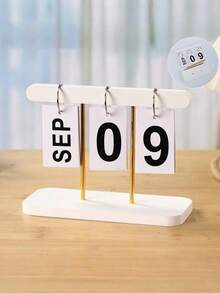 1 Set Nordic Minimalist Creative Flip Calendar Decor, Suitable For Living Room, Dining Table, Coffee Table, Office Desk, Desktop Accessory, College Essential | Bedroom Decor, Stationery, Room Decor - Sets - View 10