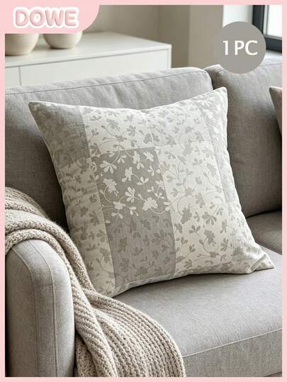 1pc, 100% Polyester, Bohemian Style, Textured Crinkle, Decorative Pillow Cover With Invisible Zipper, No Filling, Suitable For Living Room, Dining Room And Bedroom Decor, Soft And Comfortable, Minimalist Style
