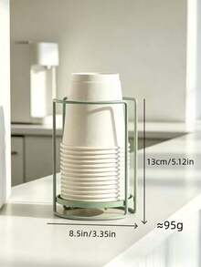 1pc Minimalist Paper Cup Holder, Multifunctional Desktop Coffee/Tea Cup Storage Organizer - Multicolor - View 34