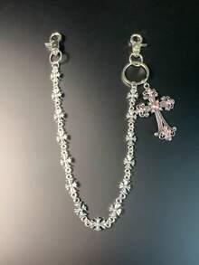 Dây đeo chéo quần, dây đeo eo có mặt dây chuyền hình càng cua, dây đeo ví, dây đeo kiểu cổ điển, dây đeo hai lớp, phong cách Hip-Hop Punk, dây đeo quần jeans, dây đeo túi quần, móc khóa nam, dây đeo quần nhiều chi tiết - Bạc cổ - Xem 3