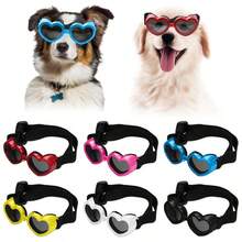 1 Pair Small Dog Sunglasses, Heart-Shaped Design, UV Protection, Adjustable Strap, Waterproof Windproof Anti-Fog, Protect Dog's Eyes, Suitable For Beach Play - Multicolor - View 5