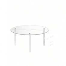 裝飾性甜點桌圓形蛋糕架 壓克力展示架 生日婚禮水晶飾品 透明展示架 - 白色 - 查看 8