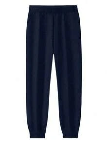 1pc Casual Loose Drawstring Pants For Teenage Boys, Suitable For Spring & Autumn (Actual Size Runs Small, Recommend Ordering One Size Up Based On The Image) - Navy Blue - View 2