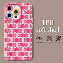 Funda para teléfono con estampado XOXO, compatible con Samsung, Apple, VIVO, OPPO, , Transsion, ,  y Honor. Fabricada en TPU, ofrece protección contra golpes y caídas. Un regalo ideal para familiares y amigos. - Blanco antiguo - Ver 3