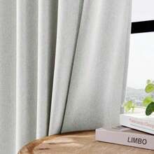 Joydeco Light Filtering Curtain 84 cm de Largo para la Sala de Estar 84 cm de Largo 52 x 84 cm Gris Blanco - Blanco grisceo - Ver 7