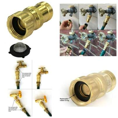 3/4 Inch Hose Thread Water Pressure Regulator 25 Psi For Drip Irrigation System 150 Psi Max Inlet Pressure Lead-Free Brass With Screen O-Rings