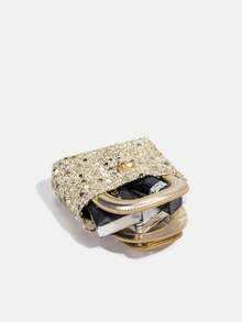 1 chiếc túi xách thời trang đính sequin thanh lịch mới dành cho bé gái, túi đeo vai chéo cao cấp, khóa xoắn trang trí, quai xách kiểu dáng hiện đại, dây đeo dạng xích, túi đôi cho mẹ và con gái, ví đựng tiền, túi đeo vai có thể điều chỉnh dây, phù hợp cho sử dụng hàng ngày, dự tiệc, du lịch, quà tặng lý tưởng. - Túi xách lớn và nhỏ - Xem 12