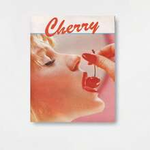 1pc Póster de Lienzo Estilo Vintage de Chica Cereza - Impresión de Arte Retro, Decoración de Pared de Alta Calidad para Dormitorio, Sala de Estar, Oficina - Sin Marco, Fácil de Colgar, Decoración de Sala de Estar|Decoración Gráfica Audaz|Póster Sin Marco, Decoración de Habitación Bonita - Enmarcado - Ver 1