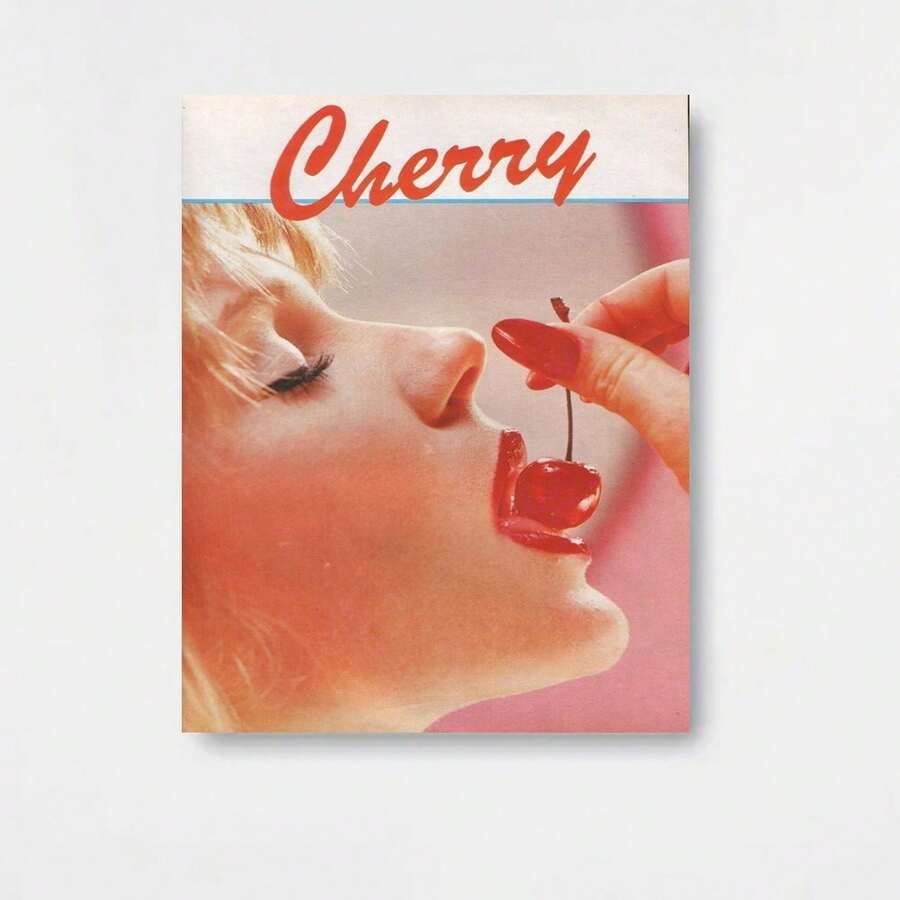 1pc Póster de Lienzo Estilo Vintage de Chica Cereza - Impresión de Arte Retro, Decoración de Pared de Alta Calidad para Dormitorio, Sala de Estar, Oficina - Sin Marco, Fácil de Colgar, Decoración de Sala de Estar|Decoración Gráfica Audaz|Póster Sin Marco, Decoración de Habitación Bonita - Enmarcado - Ver 1