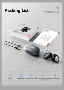 Tai nghe Bluetooth không dây Lenovo XT55, tai nghe thể thao kiểu treo với âm thanh nổi HiFi, gọi điện HD, khử tiếng ồn, tai nghe không dây thực sự. - Xem 11