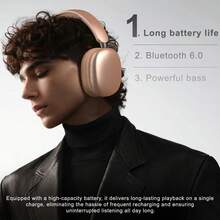 SUNJOM Wireless Bluetooth Over Ear Headphones Up To 28H Battery Life Headset With Microphone Gym Overhead Headphones Compatible With IOS & Android Mobile Phones,Computers,Laptop(Silver) - trái cam - Xem 4