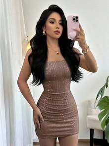 Petite Vestidos cortos de mujer para Halloween - Marrón - Ver 12