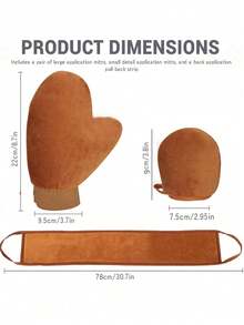 4-Piece Natural Sunless Tanning Kit, Includes Applicator Mitt, Back Applicator Tool, Body Moisturizer Mitt, Rapid Tanning Serum And Sunless Tanning Massage Cream For Face And Body - Multicolor - View 10