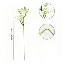 120/100/60/30/10/1 件 白色人造滿天星花，長莖仿真滿天星，耐褪色，適用於新娘花束、中心裝飾、花瓶裝飾，室內與室外通用 - 彩色 - 查看 2