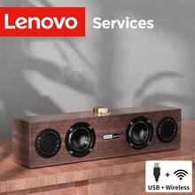 Altavoz retro Lenovo C02, conexión Bluetooth + con cable, efecto subwoofer, altavoz de escritorio para computadora - Ver 9
