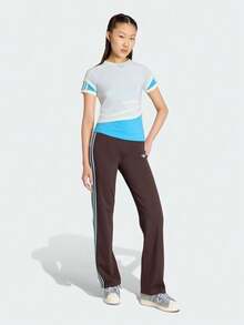 女子 ORIGINALS DOUBLE LAYERED CALI T-SHIRT 雙層運動修身短袖圓領T卹KW4527 - 藍白 - 查看 6