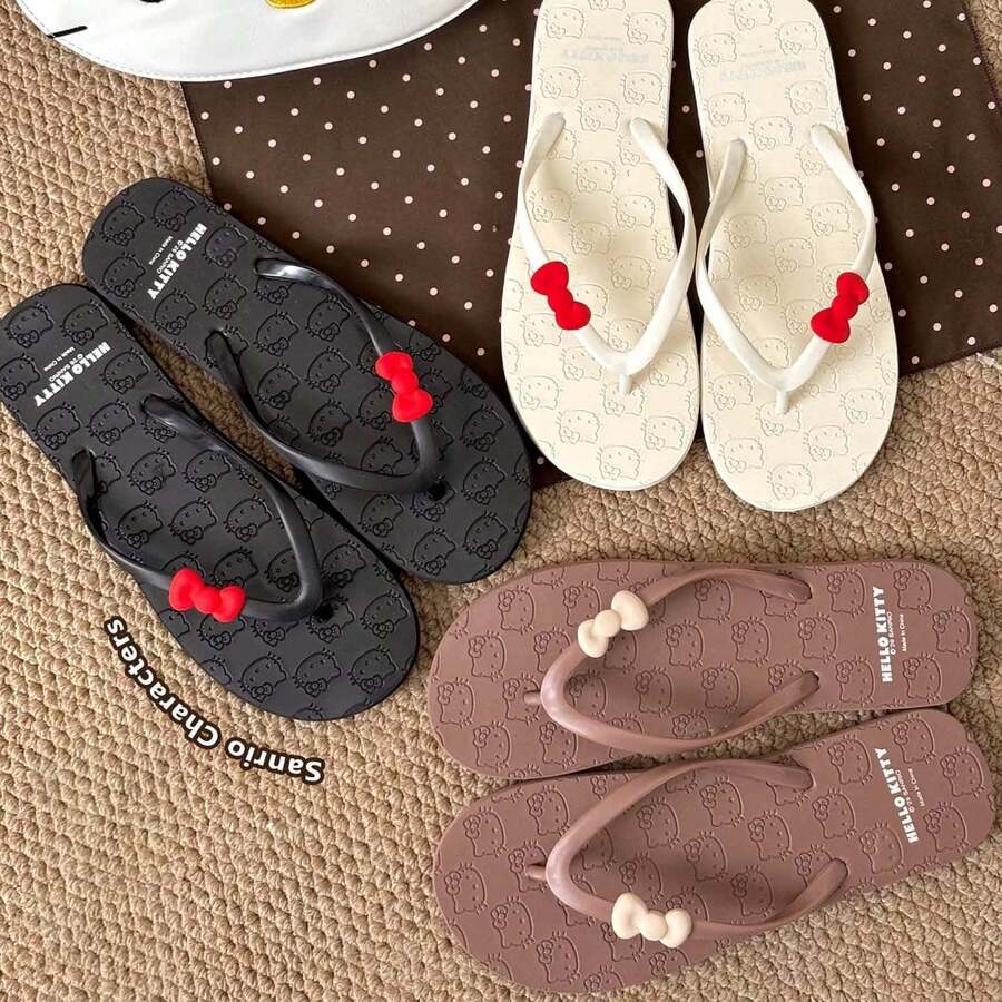 SANRIO 1双Hello Kitty人字拖，可爱卡通防滑百搭优质夏季女式拖鞋 - 女款拖鞋 - 查看 1