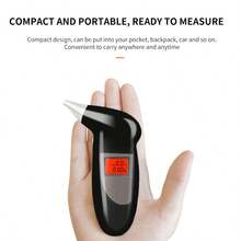 Alcohol Breathalyzer, Alcohol Tester (Shipped Without Battery) - Black - View 5