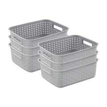 Sterilite 12726A06 Cesta de Tela Corto Cemento Paquete de 6 - Cemento - Ver 2
