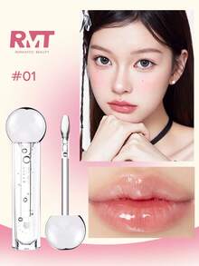 Romantic Beauty RMT 透明滋养唇油，持久保湿，日常使用，高光泽唇油，适合各种派对、Y2派对、音乐节，送给母亲、姐妹、女友的礼物 - 01 - 查看 8