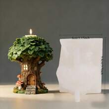 Cubulo Harzform mit Feenbaum Design - zum Herstellen von Kerzengießformen, Epoxidharz-Kunsthandwerk, Ton- und Gipsformen, leicht zu entformen und wiederverwendbare Silikonform, geeignet für DIY Kerzengießen, Epoxidharz-Kunsthandwerk, ideal für Osterdekoration und Geburtstagsparty Geschenke - Schimmel - Übersicht 5