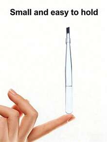 2/1pc Slanted Eyebrow Tweezers, Hair Removal Tweezers, Sturdy Slanted Tip Beauty Tool Suitable For Eyebrows, Fine Hair, Mustache, For Home, Travel, Salon And Spa Use - Stainless Steel - View 8