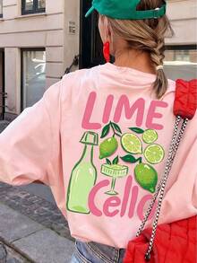 Camiseta gráfica de verano para mujer, parte superior casual para primavera, vacaciones, playa, campo, viajes en rosa - Rosa - Ver 5